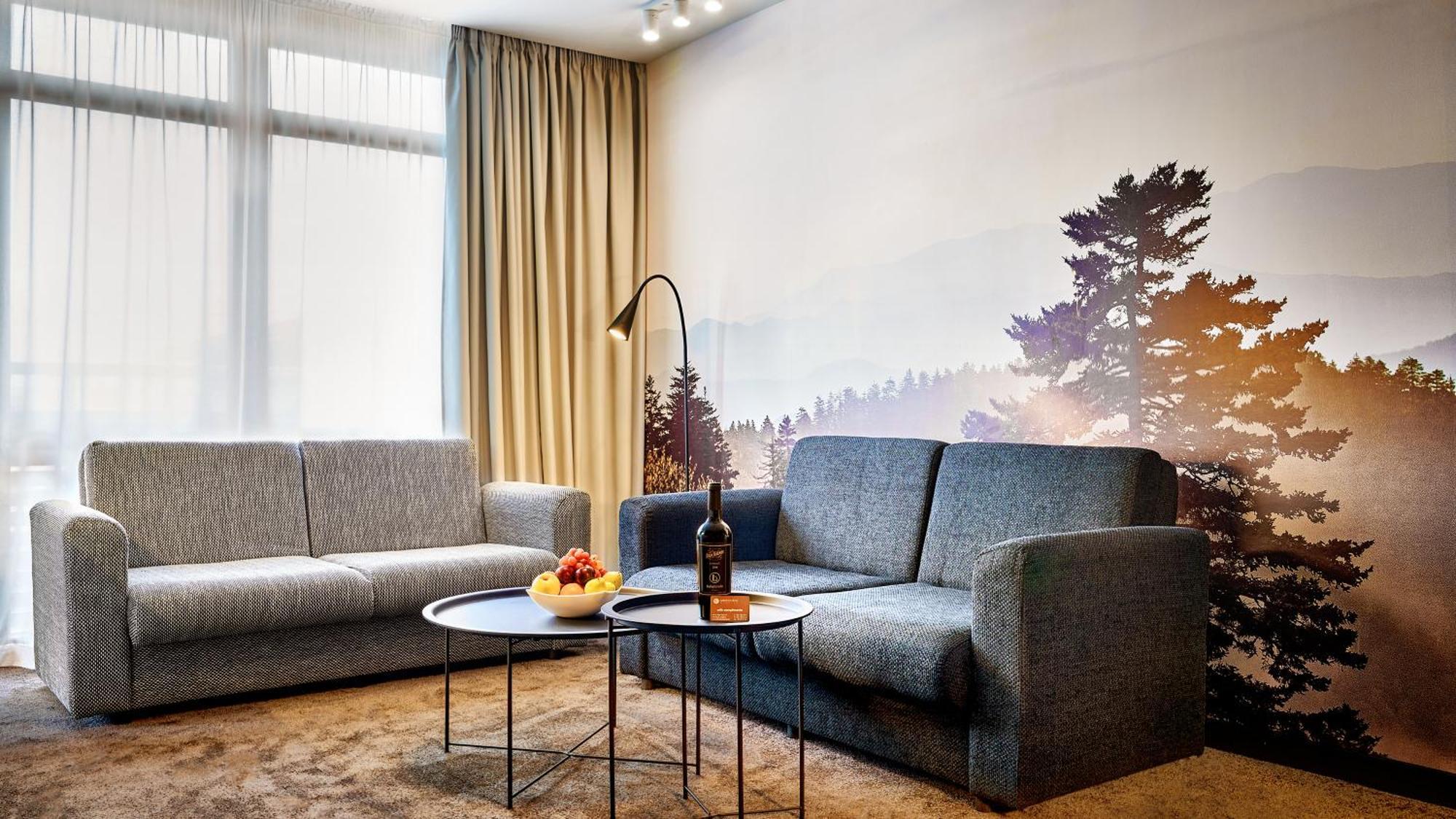 ラッキー バンスコ アパートホテル エクステリア 写真 A living room in a hotel